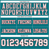 Custom Teal White-Red Authentic Football Jersey