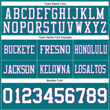Custom Teal White-Purple Authentic Football Jersey