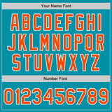 Custom Stitched Teal Orange-White Baseball Pullover Sweatshirt Hoodie