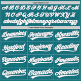 Custom Teal White-Gray Authentic Baseball Jersey