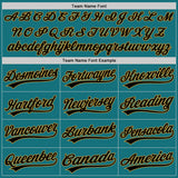 Custom Teal Black-Old Gold Authentic Baseball Jersey