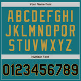 Custom Teal Black-Old Gold Authentic Baseball Jersey