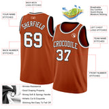 Custom Texas Orange White-Black Authentic Basketball Jersey