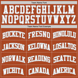 Custom Texas Orange White-Gray Authentic Basketball Jersey