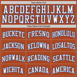 Custom Texas Orange White-Royal Authentic Basketball Jersey