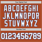 Custom Texas Orange White-Royal Authentic Basketball Jersey