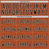 Custom Texas Orange Black-Cream Authentic Basketball Jersey