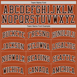 Custom Texas Orange Brown-White Authentic Basketball Jersey