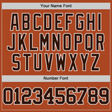 Custom Texas Orange Brown-White Authentic Basketball Jersey