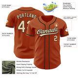 Custom Texas Orange Cream-Black Authentic Baseball Jersey