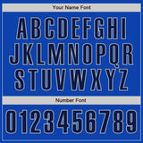 Custom Thunder Blue Navy-Gray Authentic Baseball Jersey