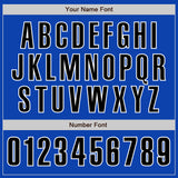 Custom Thunder Blue Black-White Authentic Baseball Jersey