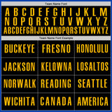 Custom Thunder Blue Gold-Black Authentic Baseball Jersey