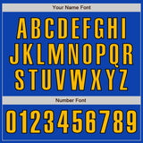 Custom Thunder Blue Gold-Black Authentic Baseball Jersey