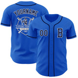 Custom Thunder Blue Navy-White Authentic Baseball Jersey