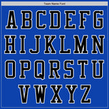 Custom Thunder Blue Black-White Authentic Baseball Jersey