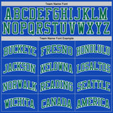 Custom Thunder Blue Kelly Green-White Authentic Basketball Jersey