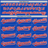 Custom Thunder Blue Black Red-White Authentic Baseball Jersey