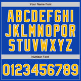 Custom Thunder Blue Gold-White Authentic Baseball Jersey