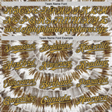 Custom Tie Dye Old Gold-Black Shibori Pattern Authentic Baseball Jersey