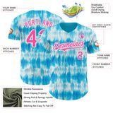 Custom Tie Dye Pink-White Shibori Pattern Authentic Baseball Jersey