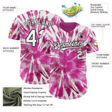 Custom Tie Dye White-Black Shibori Pattern Authentic Baseball Jersey