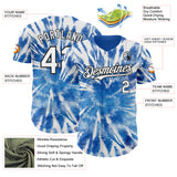 Custom Tie Dye White-Black Shibori Pattern Authentic Baseball Jersey