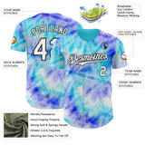 Custom Tie Dye White-Black Shibori Pattern Authentic Baseball Jersey