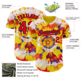 Custom Tie Dye Fire Red-Black Shibori Pattern Authentic Baseball Jersey