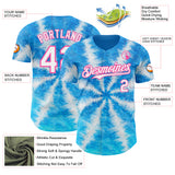 Custom Tie Dye White-Pink Shibori Pattern Authentic Baseball Jersey