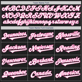 Custom Black White-Pink Authentic Two Tone Baseball Jersey
