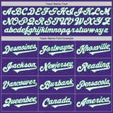 Custom Purple White-Kelly Green Authentic Two Tone Baseball Jersey