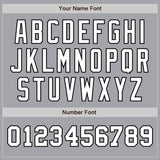 Custom Gray White-Black Authentic Two Tone Baseball Jersey