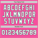 Custom Pink White-Kelly Green Authentic Two Tone Baseball Jersey