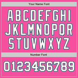 Custom Pink White-Light Blue Authentic Two Tone Baseball Jersey