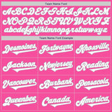 Custom Pink White-Gray Authentic Two Tone Baseball Jersey
