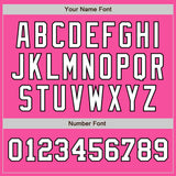 Custom Pink White-Black Authentic Two Tone Baseball Jersey