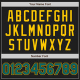 Custom Black Teal-Yellow Authentic Two Tone Baseball Jersey