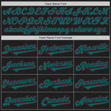 Custom Black Teal-Crimson Authentic Two Tone Baseball Jersey