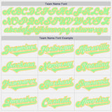 Custom White Pink Pea Green-Gold Authentic Two Tone Baseball Jersey