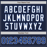 Custom Navy Royal-White Authentic Two Tone Baseball Jersey
