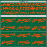 Custom Kelly Green Orange Authentic Two Tone Baseball Jersey