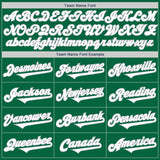 Custom Kelly Green White-Gray Authentic Two Tone Baseball Jersey