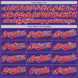 Custom Purple Red-White Authentic Two Tone Baseball Jersey