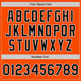 Custom Orange Black-White Authentic Two Tone Baseball Jersey