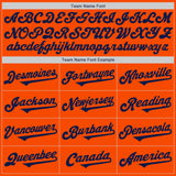 Custom Orange Navy Authentic Two Tone Baseball Jersey
