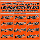 Custom Orange Black-White Authentic Two Tone Baseball Jersey