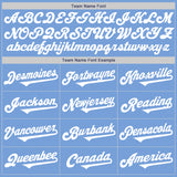 Custom Light Blue White Authentic Two Tone Baseball Jersey