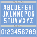 Custom Light Blue White Authentic Two Tone Baseball Jersey