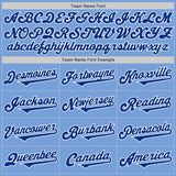 Custom Light Blue Royal-White Authentic Two Tone Baseball Jersey